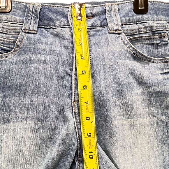 Democracy Blue Jeans Ab Technology Stretch Denim Womens Sz 10 Pockets - Picture 15 of 16